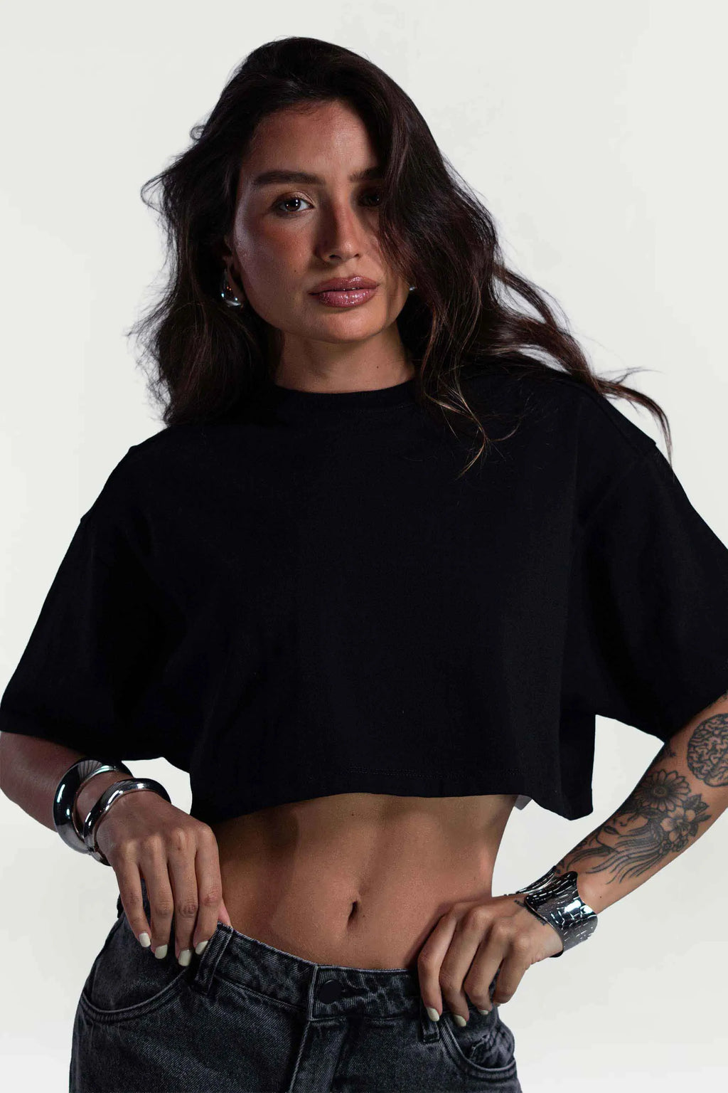 Kit 3 Cropped Feminino Oversized Signature 300